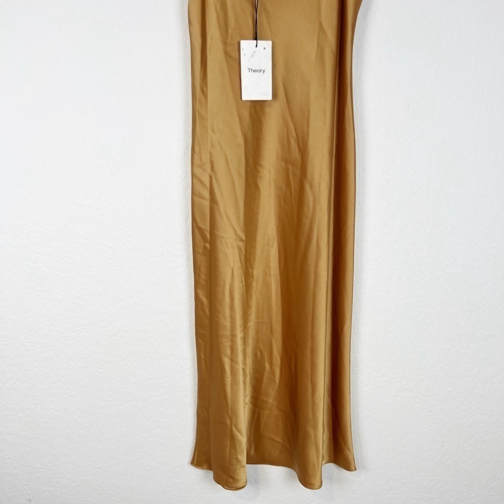 THEORY Satin A-Line Midi Dress - Picture 6 of 13